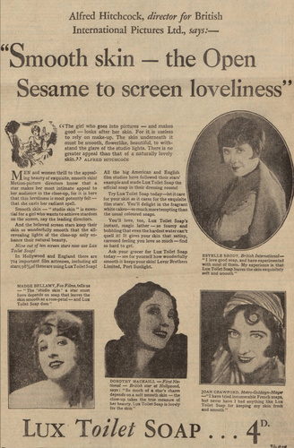 newspaper advert for Lux soap
